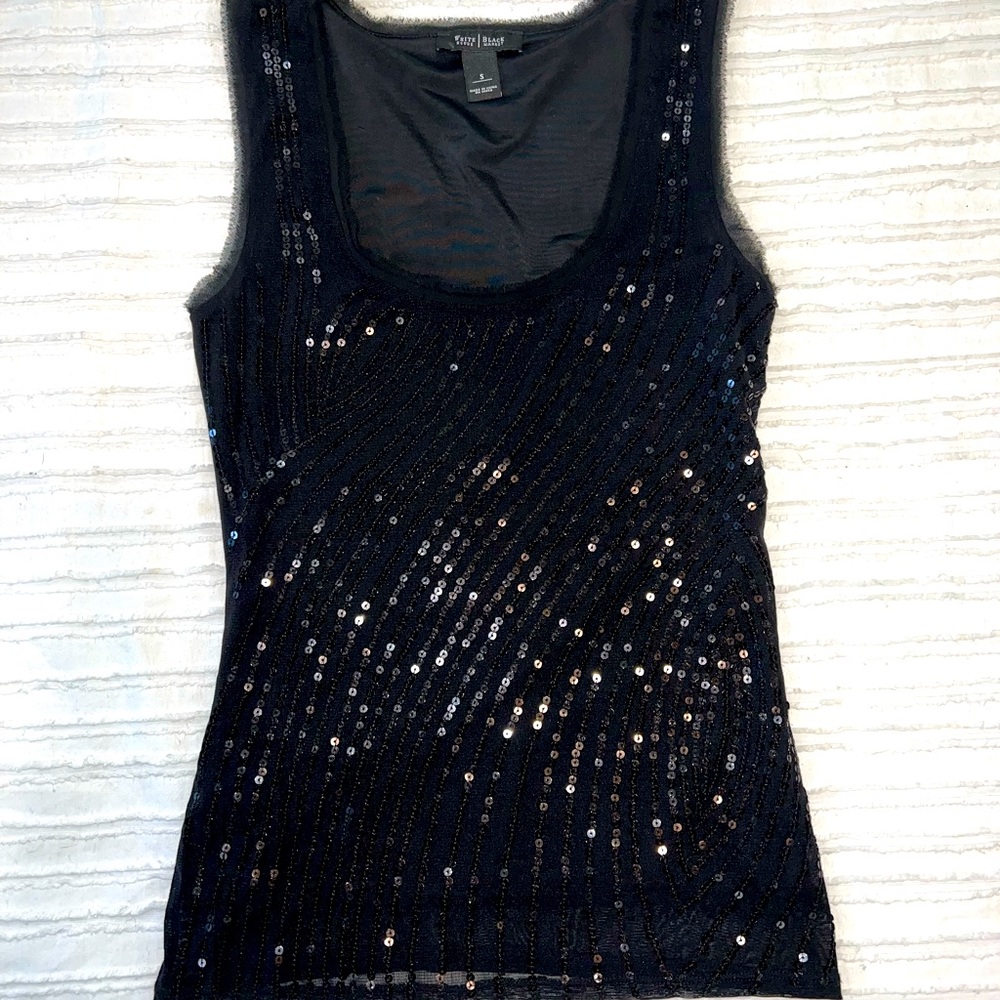 Black Sequined Tank, Express Size Small - image 1